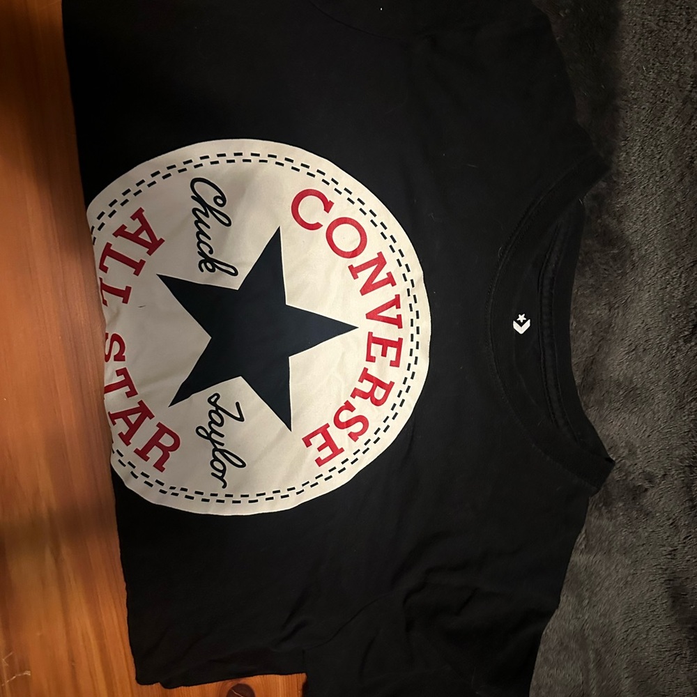 Converse Black Short Sleeve Tee with Iconic Logo
